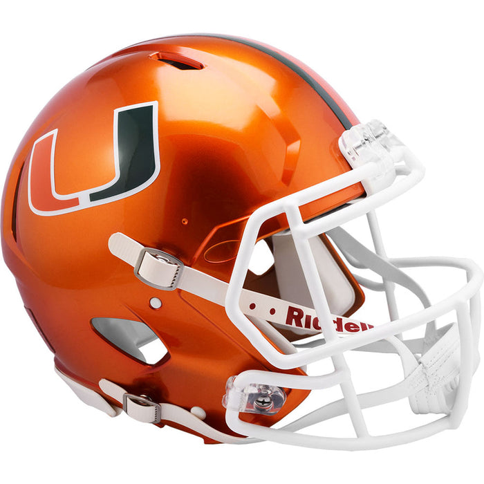 Miami Hurricanes Authentic Full Size Speed Helmet - FLASH