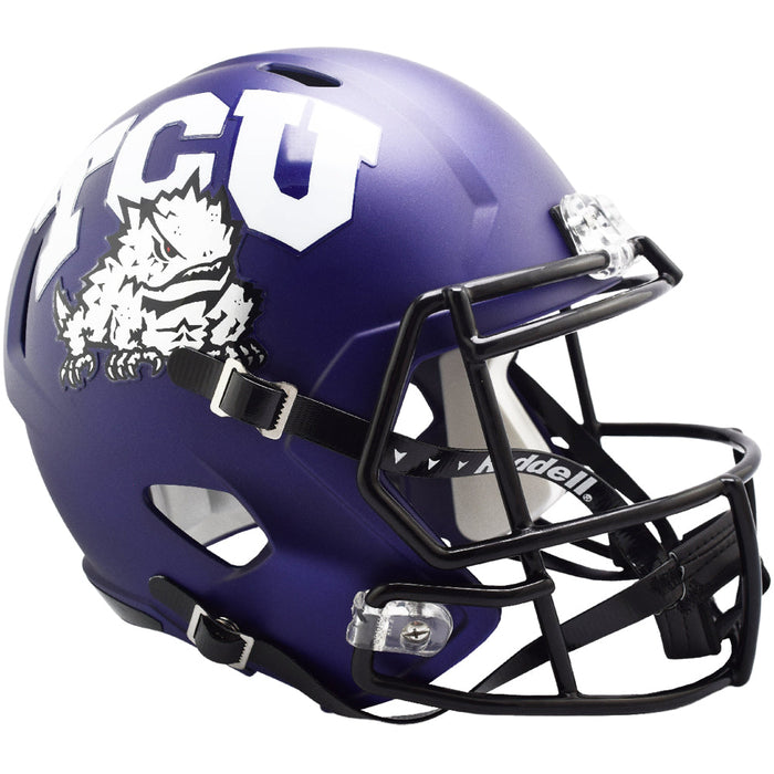 TCU Horned Frogs Replica Full Size Speed Helmet - Satin Purple