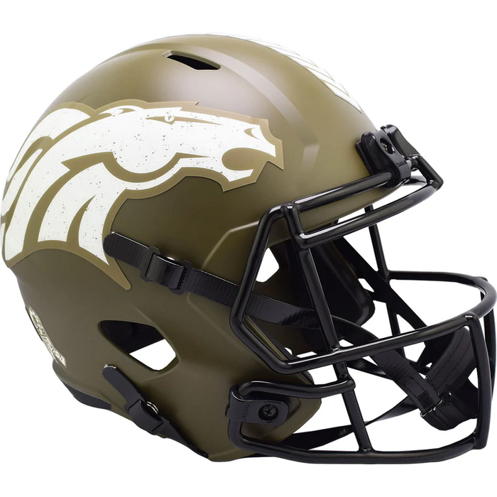 Denver Broncos Replica Riddell Speed Full Size Helmet - SALUTE TO SERVICE