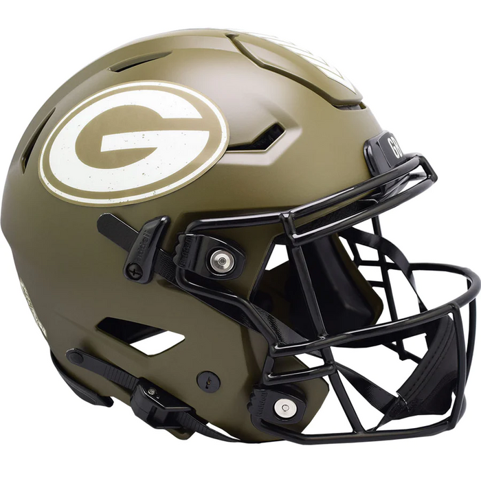 Green Bay Packers Authentic Full Size SpeedFlex Helmet - Salute To Service