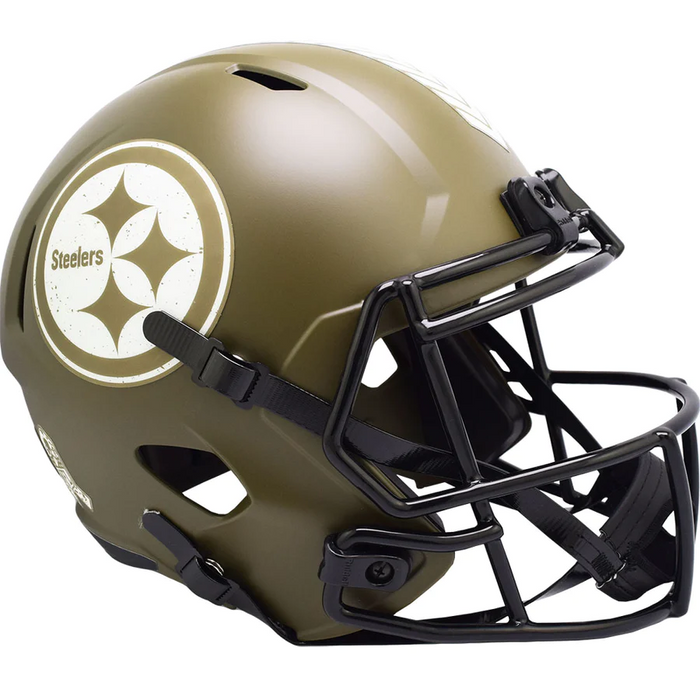 Pittsburgh Steelers Replica Riddell Speed Full Size Helmet - SALUTE TO SERVICE