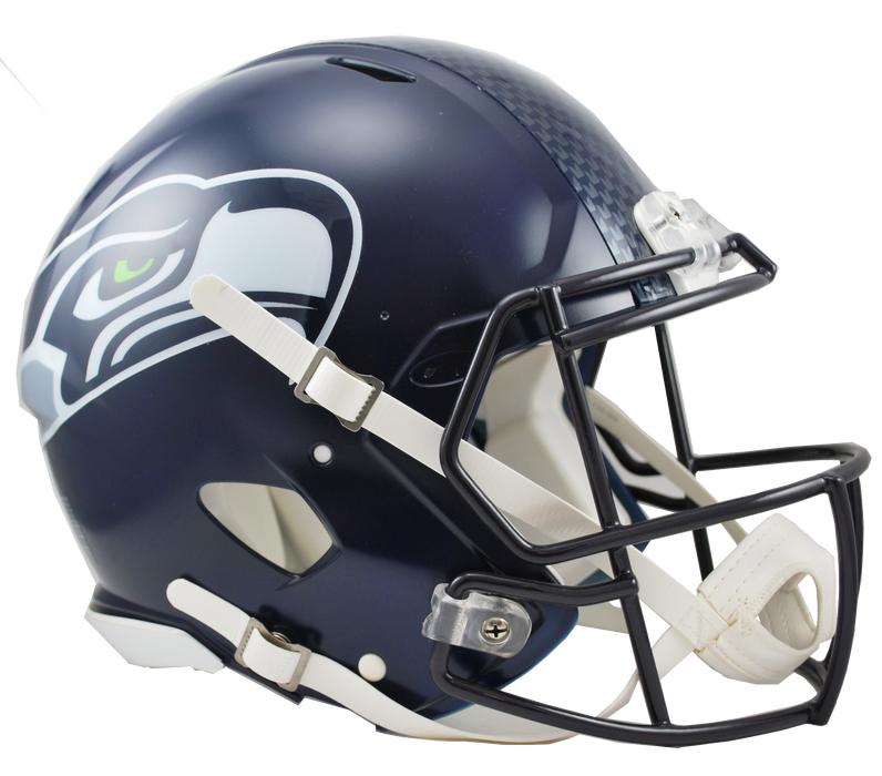 Seattle Seahawks Authentic Full Size Speed Helmet - Matte Navy