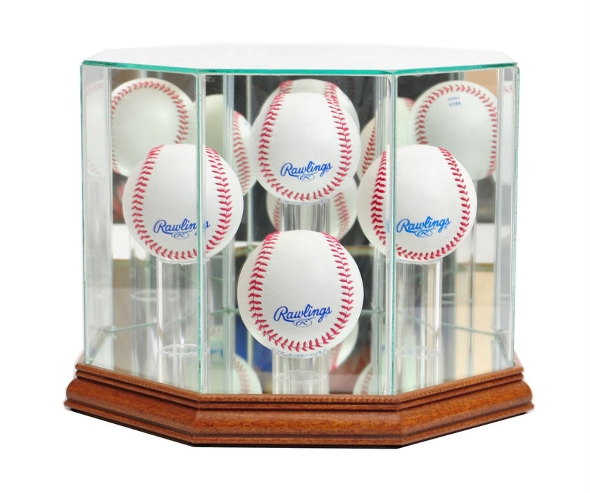 Four Baseball Display Case with Mirrors