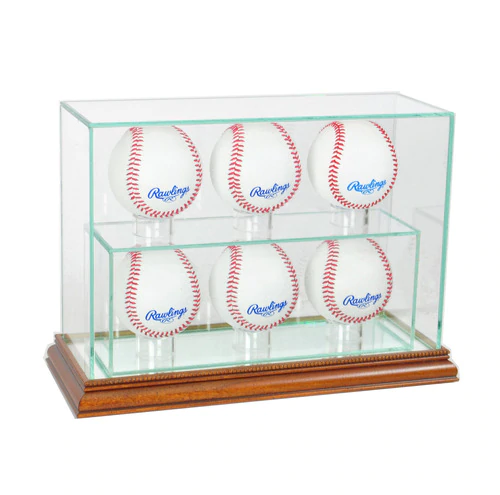 6 Vertical Baseball Display Case