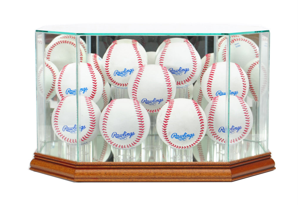 Nine Baseball Display Case with Mirrors