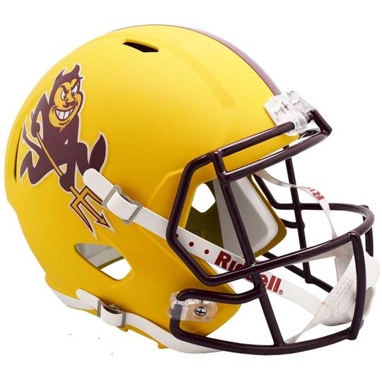Arizona State Sun Devils Replica Full Size Speed Helmet - Satin Yellow Sparky