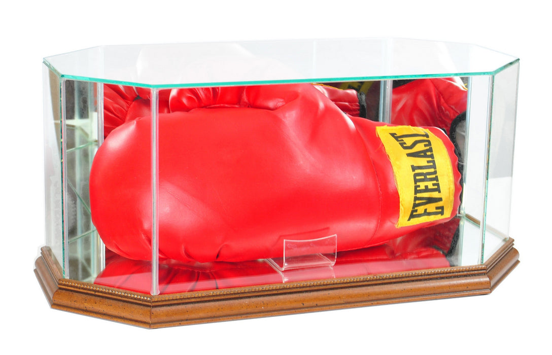 Octagon Boxing Glove Display Case with Mirrors