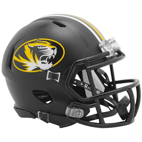Missouri Tigers Riddell Mini Speed Helmet - Anodized Black