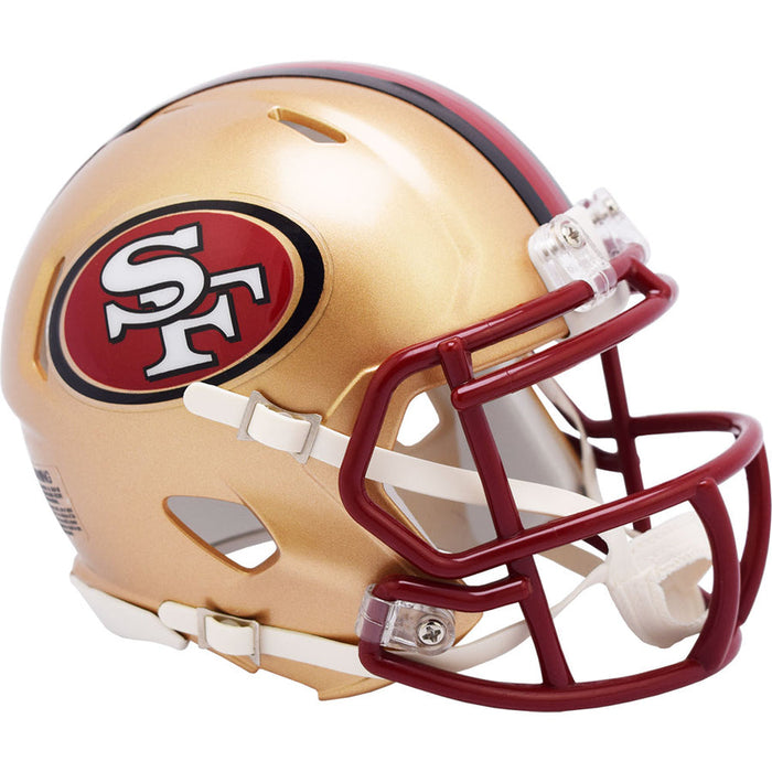San Francisco 49ers Riddell Mini Throwback Speed Helmet - 1996 to 2008
