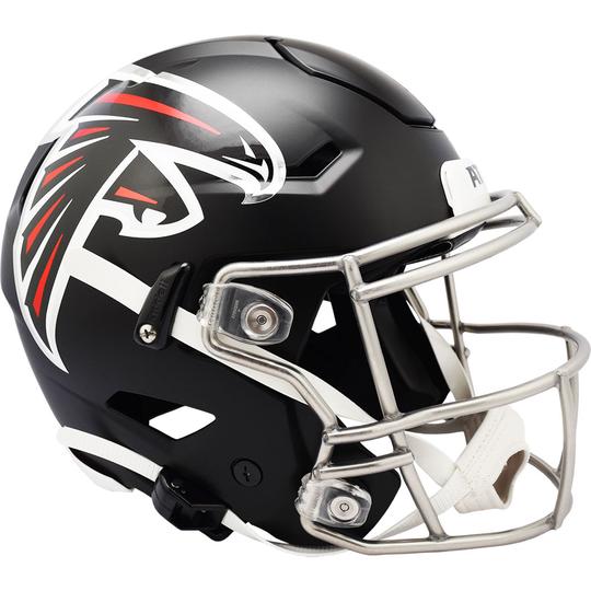 Atlanta Falcons Authentic Full Size SpeedFlex Helmet - Satin Nickel Mask