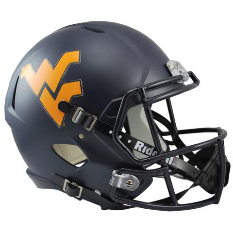 West Virginia Mountaineers Replica Full Size Speed Helmet - Satin Navy