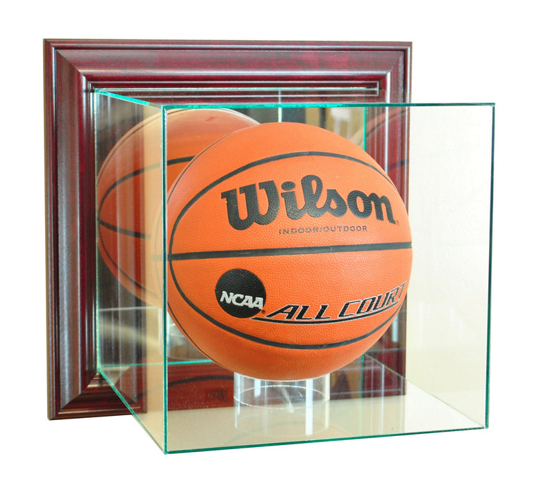 Wall Mounted Basketball Display Case with Mirrors