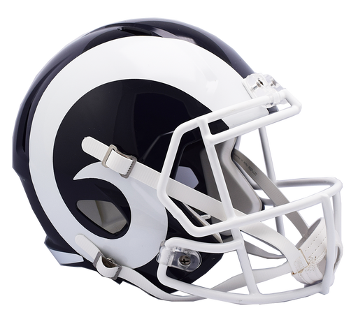 Los Angeles Rams Replica Riddell Speed Full Size Helmet - White Horn