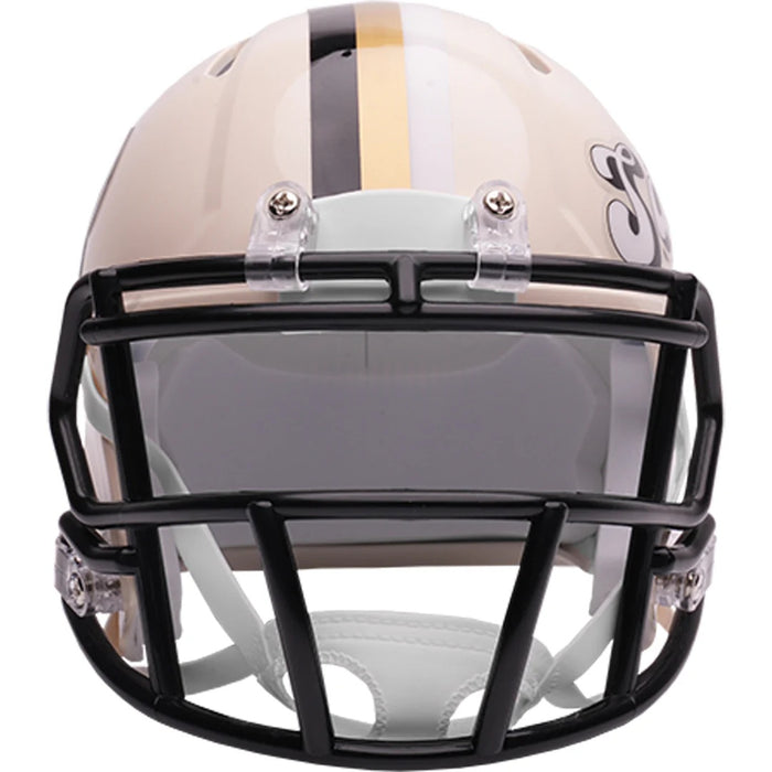 New Orleans Saints Riddell Mini Speed Helmet - RETRO - Game Day Treasures
