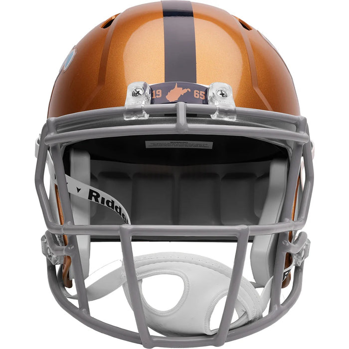 West Virginia Mountaineers Replica Speed Helmet - Satin Navy - Game Day Treasures