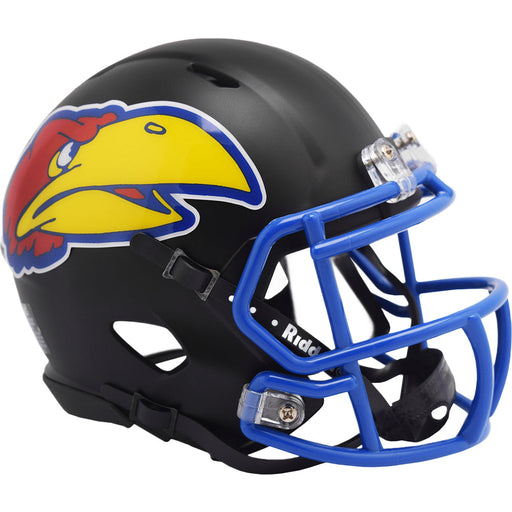 Kansas Jayhawks Riddell Mini Speed Helmet - Black - Game Day Treasures