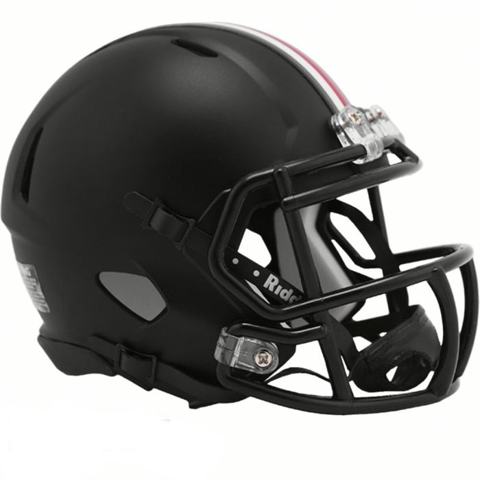 Ohio State Buckeyes Riddell Mini Speed Helmet - Satin Black