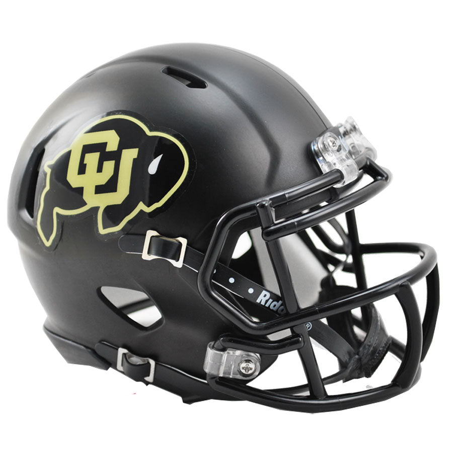Colorado Buffaloes Black Riddell NCAA Speed Mini Helmet