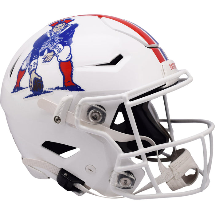 New England Patriots Authentic Full Size Throwback SpeedFlex Helmet - 1982 to 1989