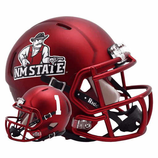 New Mexico State Aggies Mini Speed Helmet - Anodized Maroon - Game Day Treasures