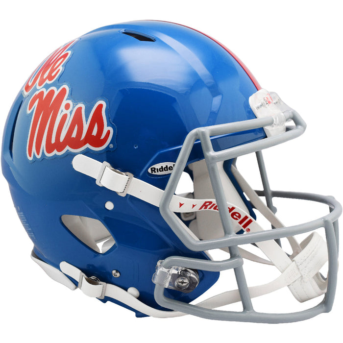 Mississippi (Ole Miss) Rebels Authentic Full Size Speed Helmet - Powder Blue