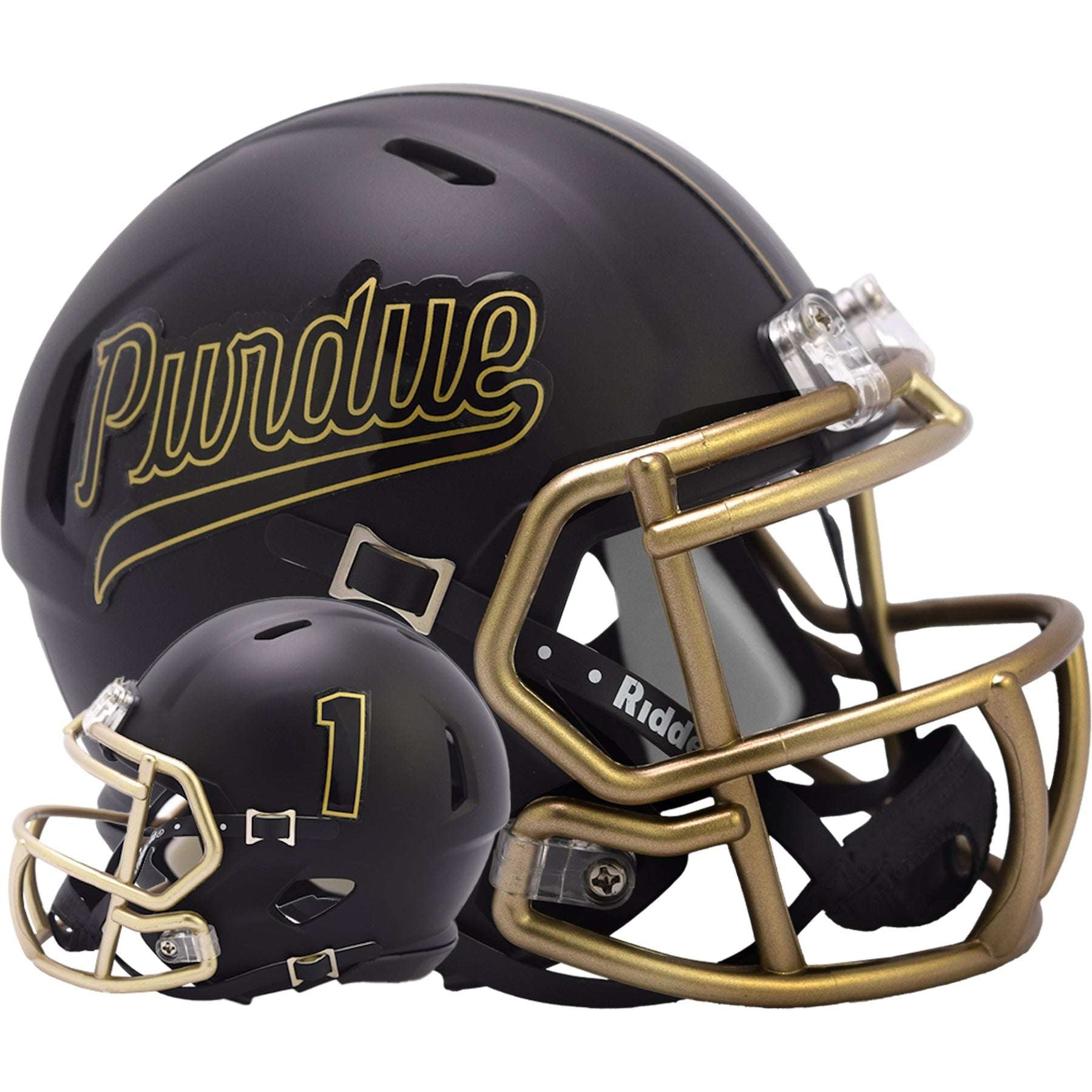 Purdue Boilermakers Mini Speed Helmet - Script — Game Day Treasures