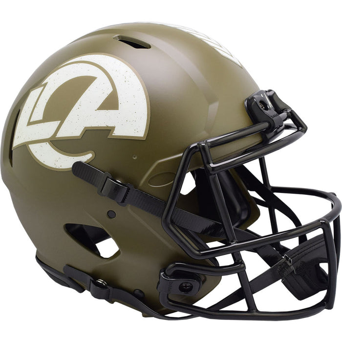 Los Angeles Rams Authentic Full Size Speed Helmet - Salute To Service