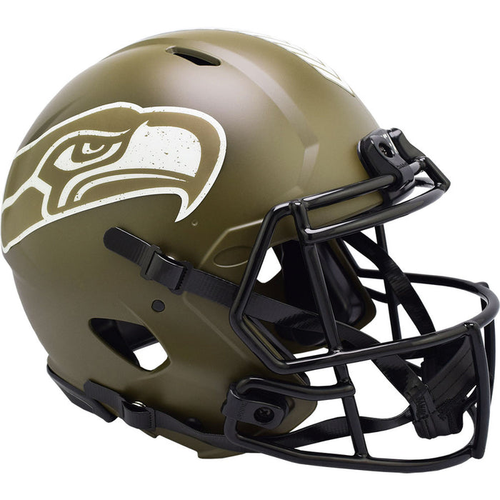 Seattle Seahawks Authentic Full Size Speed Helmet - Salute To Service