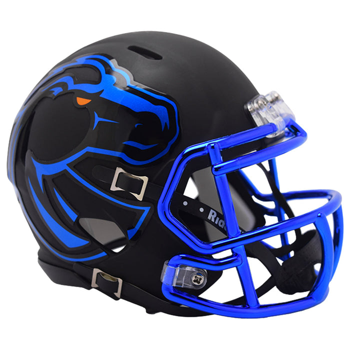 Boise State Broncos Mini Speed Helmet - Matte Black - Game Day Treasures