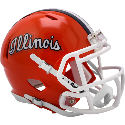Illinois Fighting Illini Riddell Mini Speed Helmet - Script - Game Day Treasures