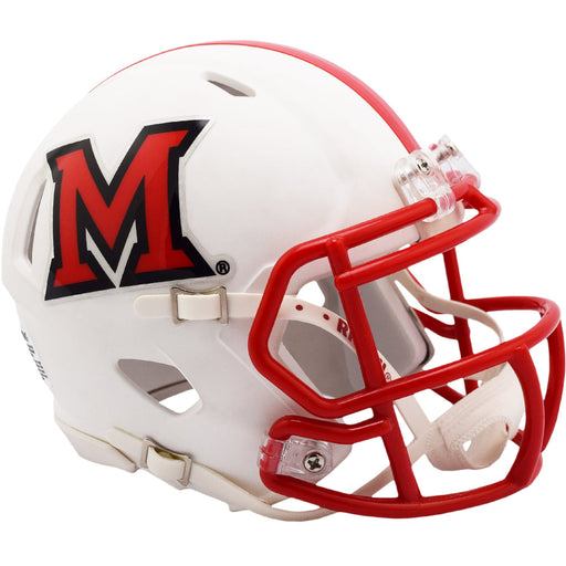 Miami of Ohio Redhawks Mini Speed Helmet - Matte White - Game Day Treasures