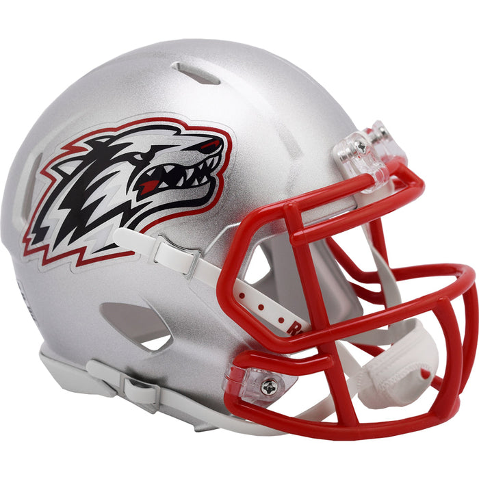 New Mexico Lobos Riddell Mini Speed Helmet - Silver - Game Day Treasures