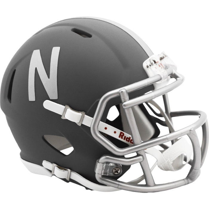 Nebraska Cornhusker Riddell Mini Speed Helmet - Slate