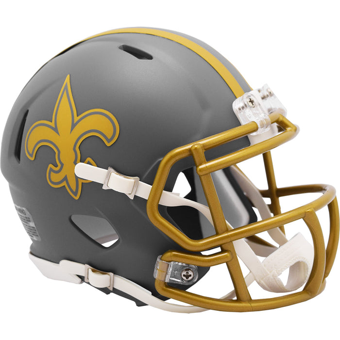 New Orleans Saints Riddell Mini Speed Helmet - Slate