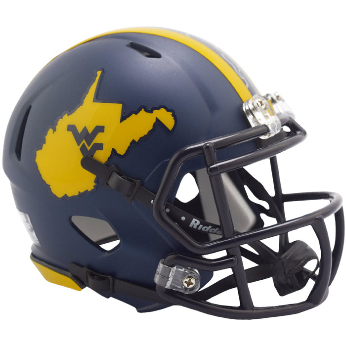 West Virginia Mountaineers Mini Speed Helmet - 2023 Country Roads - Game Day Treasures