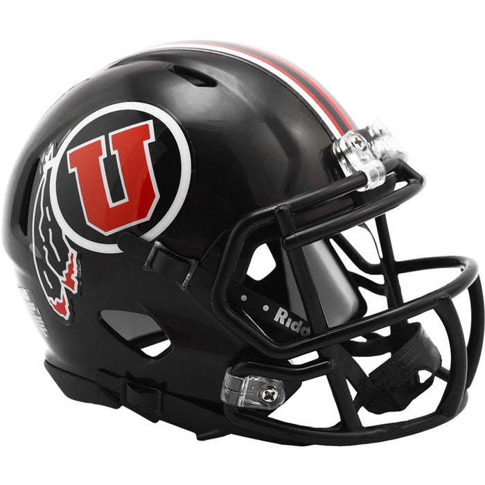 Utah Utes Riddell Mini Speed Helmet - Black - Game Day Treasures