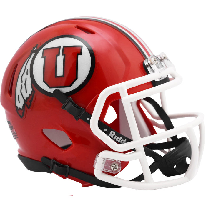 Utah Utes Riddell Mini Speed Helmet - Radiant Red - Game Day Treasures