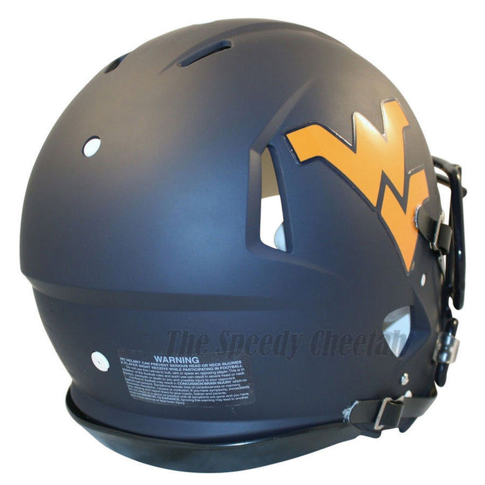 West Virginia Authentic Full Size Speed Helmet - Matte Navy