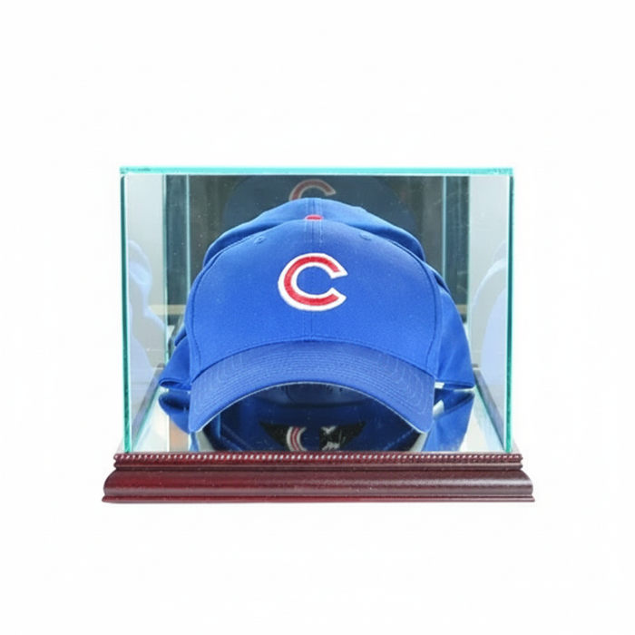 Baseball Hat Display Case with Mirrors - Game Day Treasures