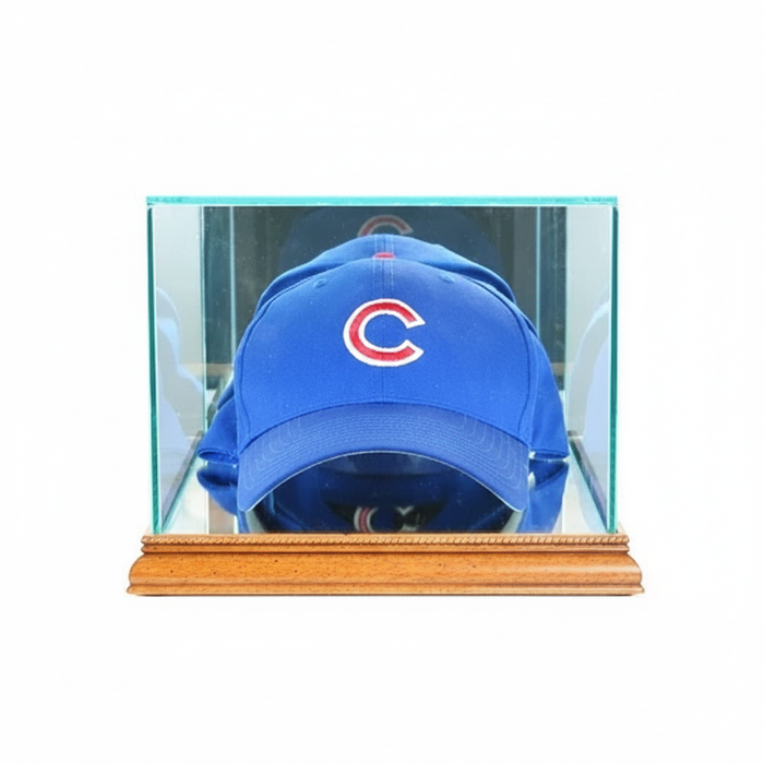 Baseball Hat Display Case with Mirrors - Game Day Treasures