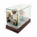 Double Funko Bobblehead Display Case – UV Glass & Hardwood Base - Game Day Treasures