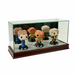 Triple Funko Bobblehead Display Case – UV Glass & Hardwood Base - Game Day Treasures