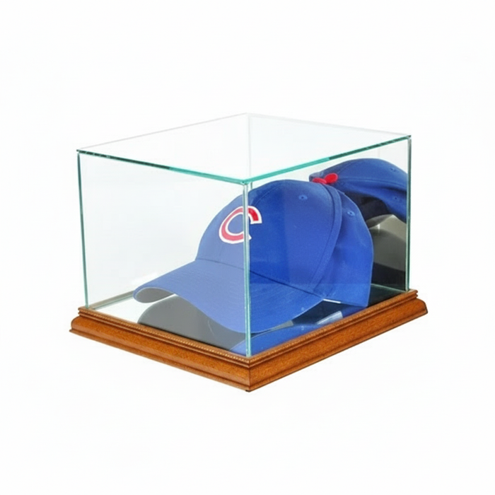 Baseball Hat Display Case with Mirrors - Game Day Treasures