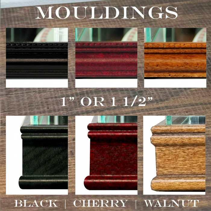 Baseball Hat Display Case with Mirrors - Game Day Treasures