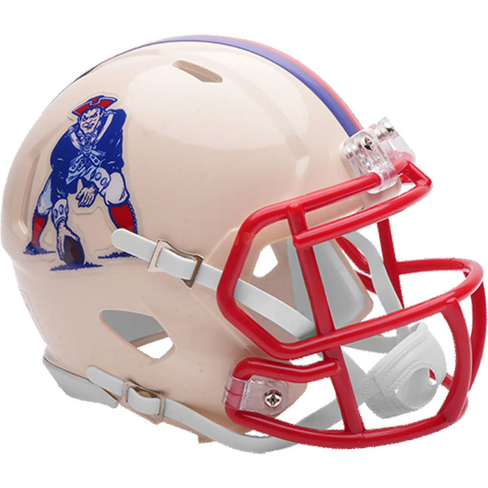 New England Patriots Riddell Mini Speed Helmet - RETRO - Game Day Treasures