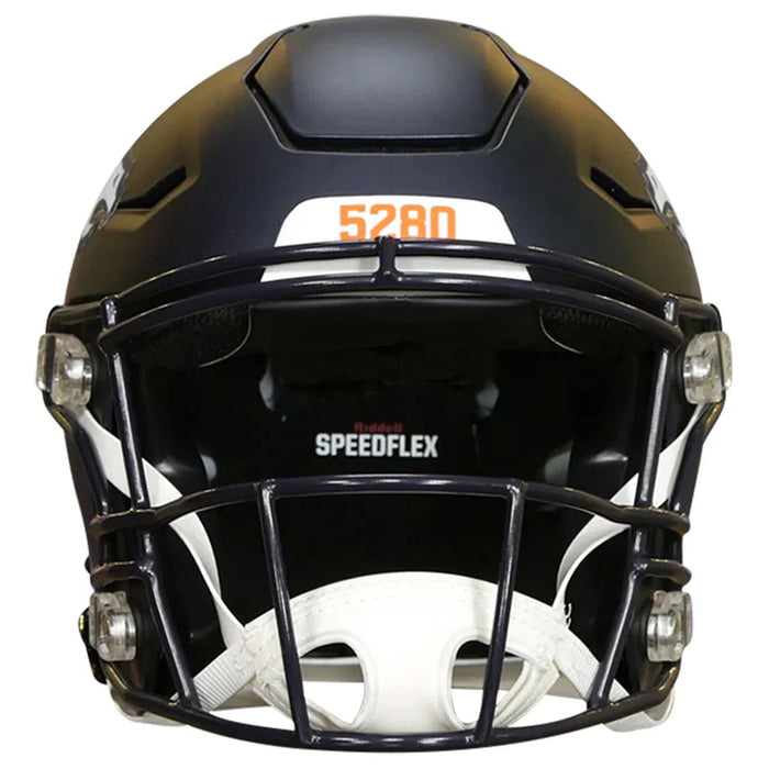 denver broncos football helmet tape dspecer Denver Broncos Authentic Riddell SpeedFlex Helmet — Game Day Treasures
