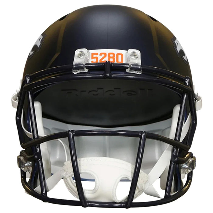 black revolution speed football helmet Denver Broncos Replica Riddell Speed Helmet — Game Day Treasures