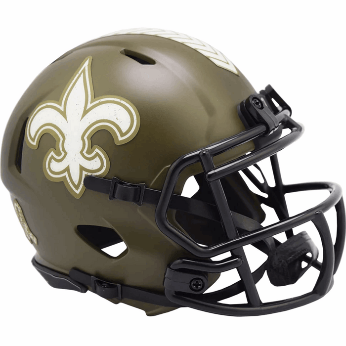 New Orleans Saints Mini Speed Helmet - Salute To Service 2022 - Game Day Treasures
