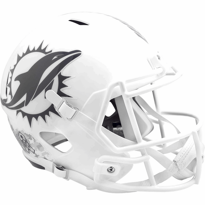 Miami Dolphins Replica Speed Helmet - Salute To Service 2024 - Game Day Treasures