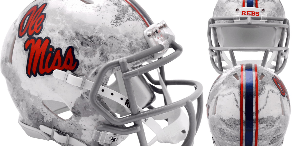 camo football helmet for sale Mississippi (Ole Miss) Rebels Mini Speed Helmet